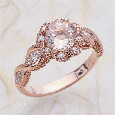 vintage rose engagement rings